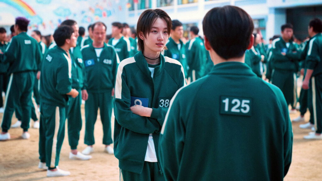 A still from the games of Squid Game (Netflix)