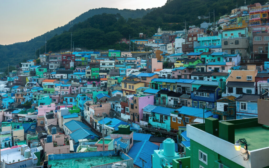 Gamcheon Culture Village, Busan's hillside of painted houses. (Wikimedia Commons)