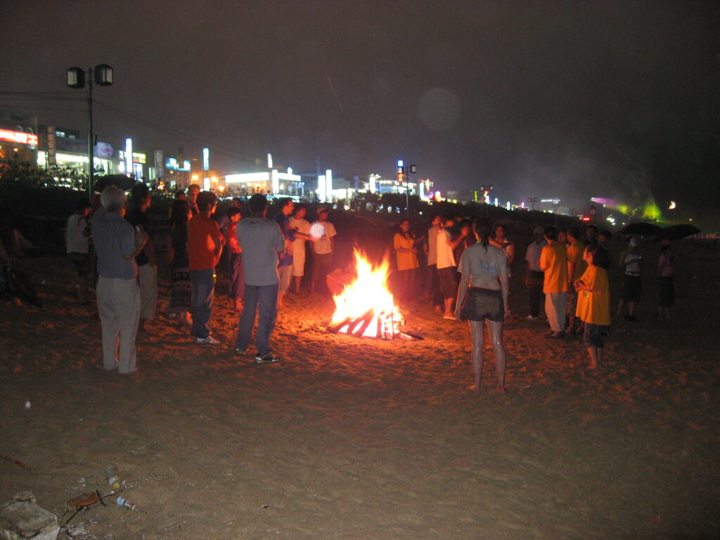 Daecheon Beach turns into mud pools and slides during the Boryeong Mud Festival. (Wikimedia Commons)