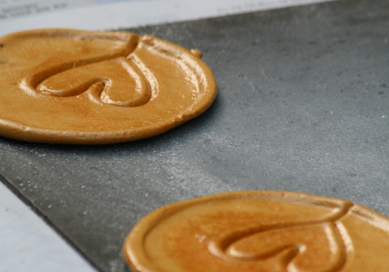 Dalgona, Korea's honeycomb sponge-sugar candy, made from just sugar and baking soda.
