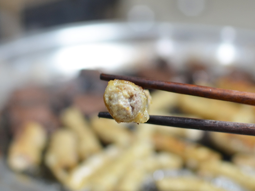 Gopchang-gui (곱창구이) — grilled beef small intestine, crisp outside and chewy inside.