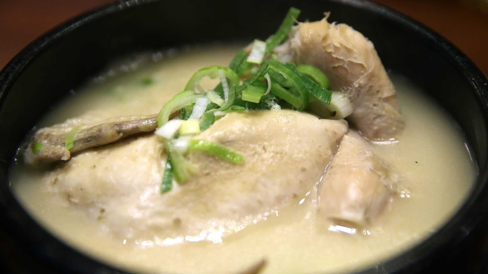 Samgyetang (Korean ginseng chicken soup).