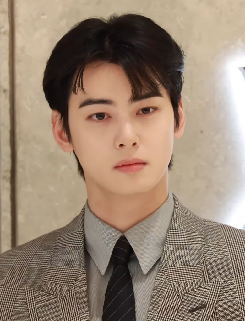 Cha Eun-woo (차은우), who plays Lee Un-jeong, at a Saint Laurent store opening in Seoul, March 2025 — a press/event photo, not a still from the drama (Photo: 티비텐/TV Ten, CC BY 3.0 via Wikimedia Commons)